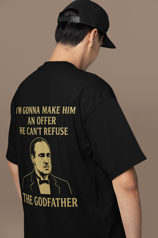 God Father Oversized T - Shirt - 100% Cotton Graphic Tee