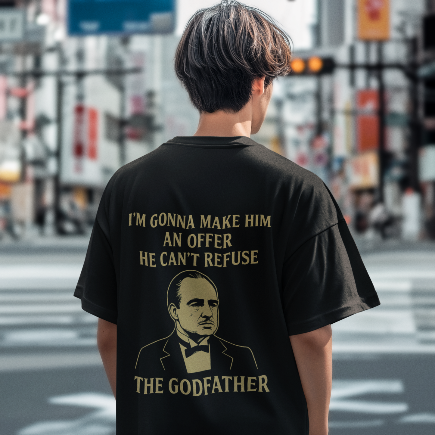 God Father Oversized T - Shirt - 100% Cotton Graphic Tee