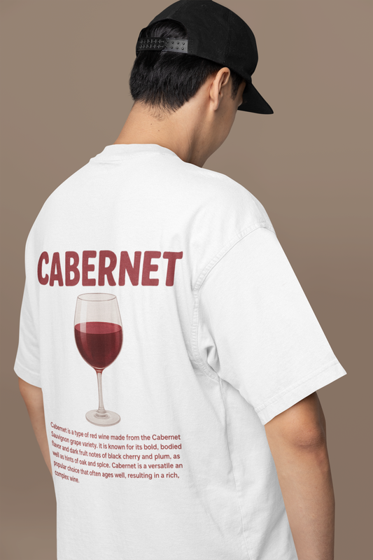 Cabernet Oversized T - Shirt - 100% Cotton Graphic Tee