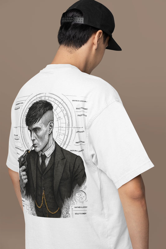 Thomas Shelby Oversized T- Shirt - 100% Cotton Peaky Blinders Graphic Tee