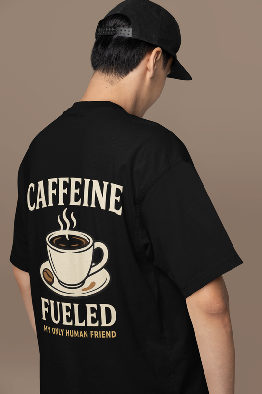 Coffee Oversized T - Shirt - 100% Cotton Graphic Tee