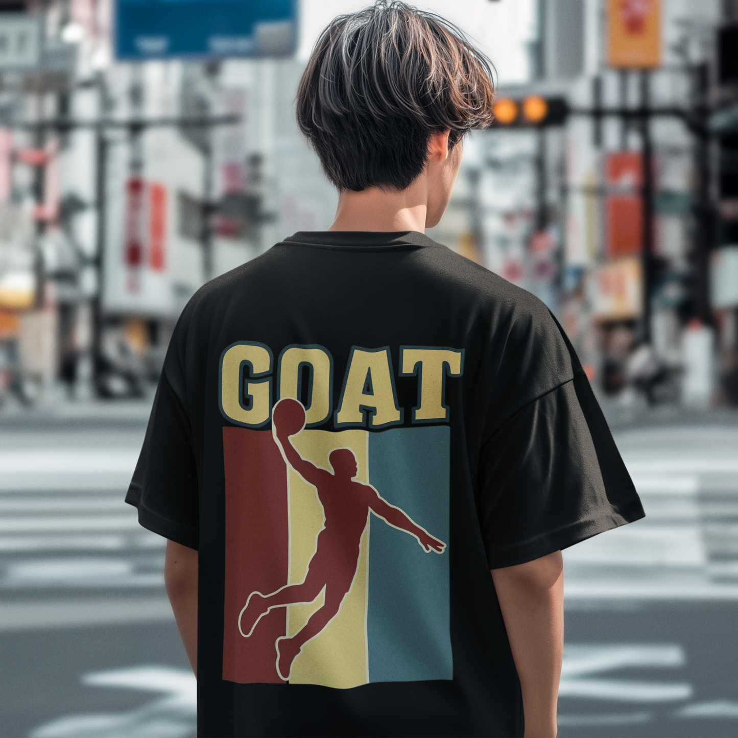 GOAT Oversized T - Shirt - 100% Cotton Graphic Tee