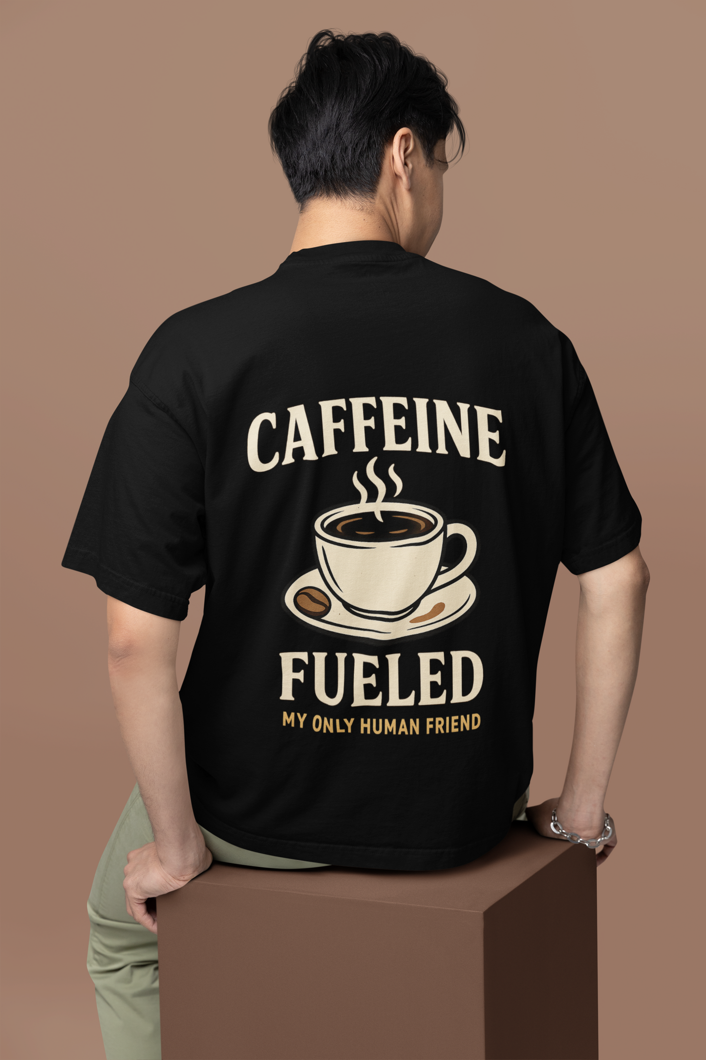 Coffee Oversized T - Shirt - 100% Cotton Graphic Tee