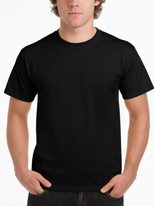100% Pure Cotton Plain Neck Rounded Tshirt