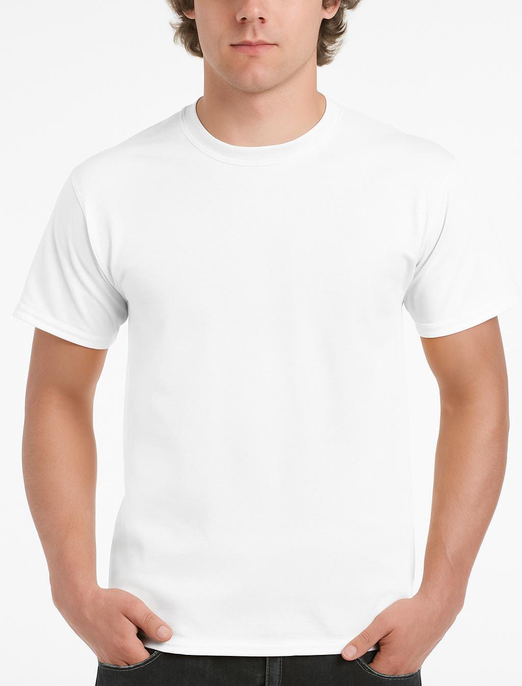 100% Pure Cotton Plain Neck Rounded Tshirt