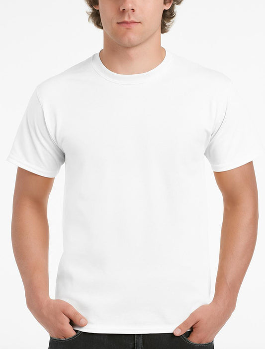 100% Pure Cotton Plain Neck Rounded Tshirt