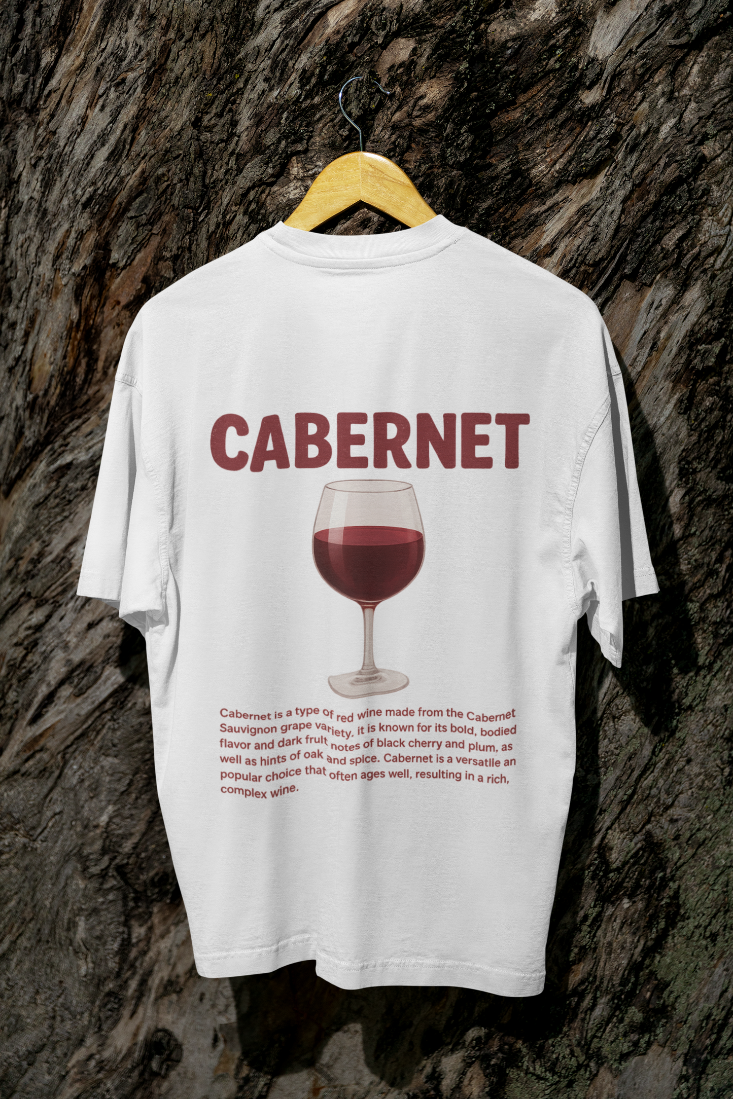 Cabernet Oversized T - Shirt - 100% Cotton Graphic Tee