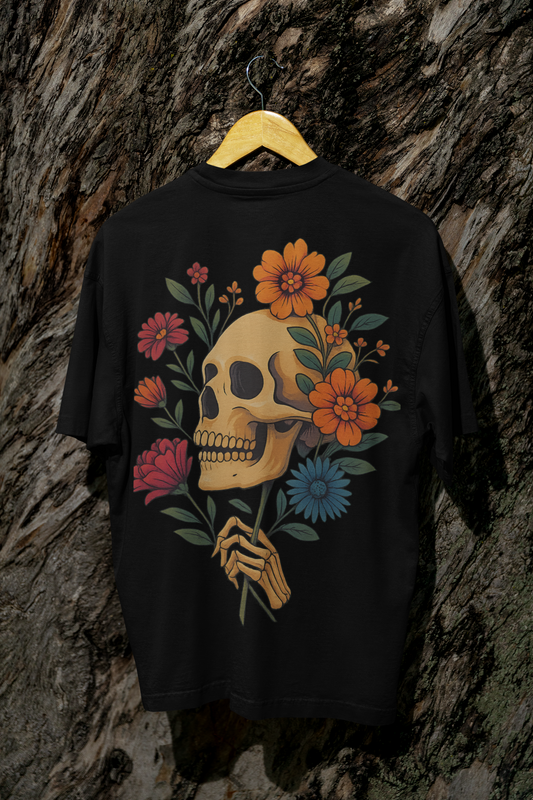 Skull Oversized T - Shirt - 100% Cotton Graphic Tee