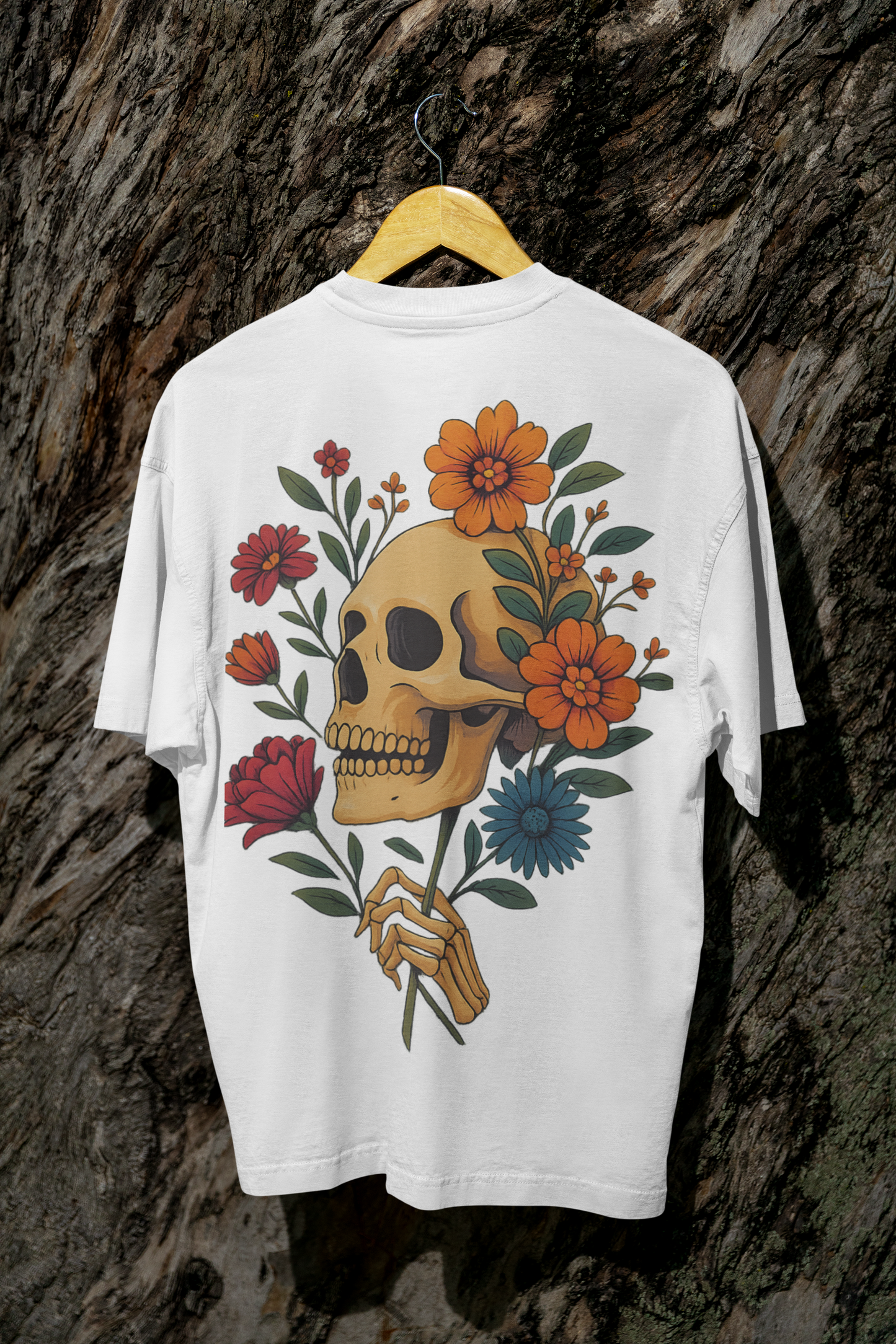 Skull Oversized T - Shirt - 100% Cotton Graphic Tee