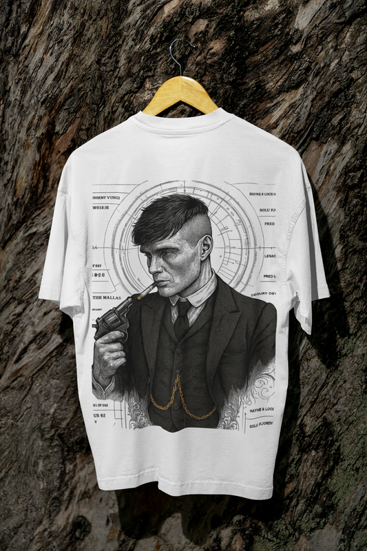 Thomas Shelby Oversized T- Shirt - 100% Cotton Peaky Blinders Graphic Tee