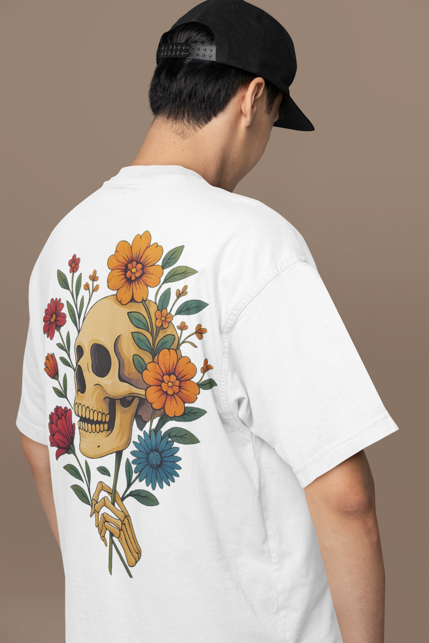 Skull Oversized T - Shirt - 100% Cotton Graphic Tee