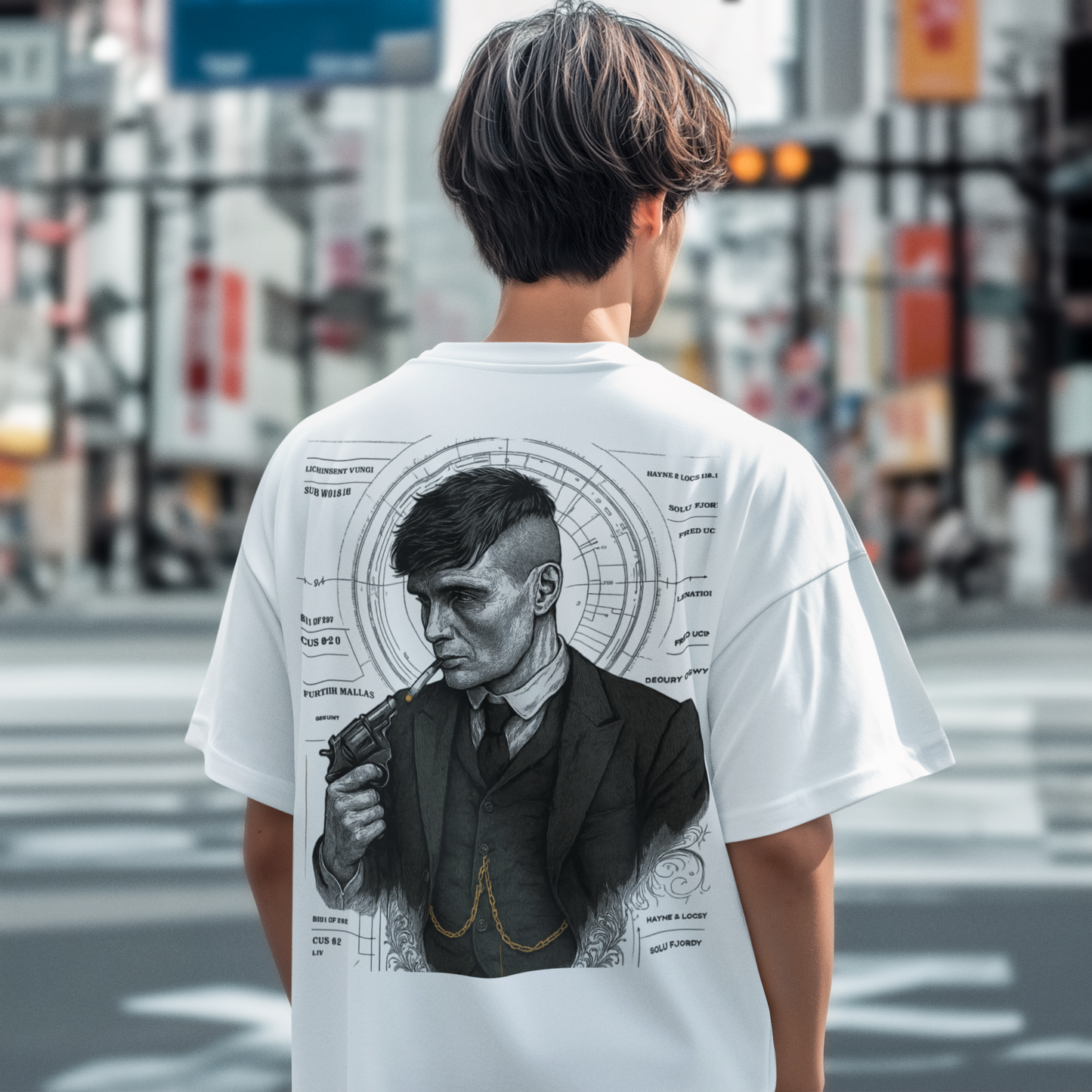 Thomas Shelby Oversized T- Shirt - 100% Cotton Peaky Blinders Graphic Tee