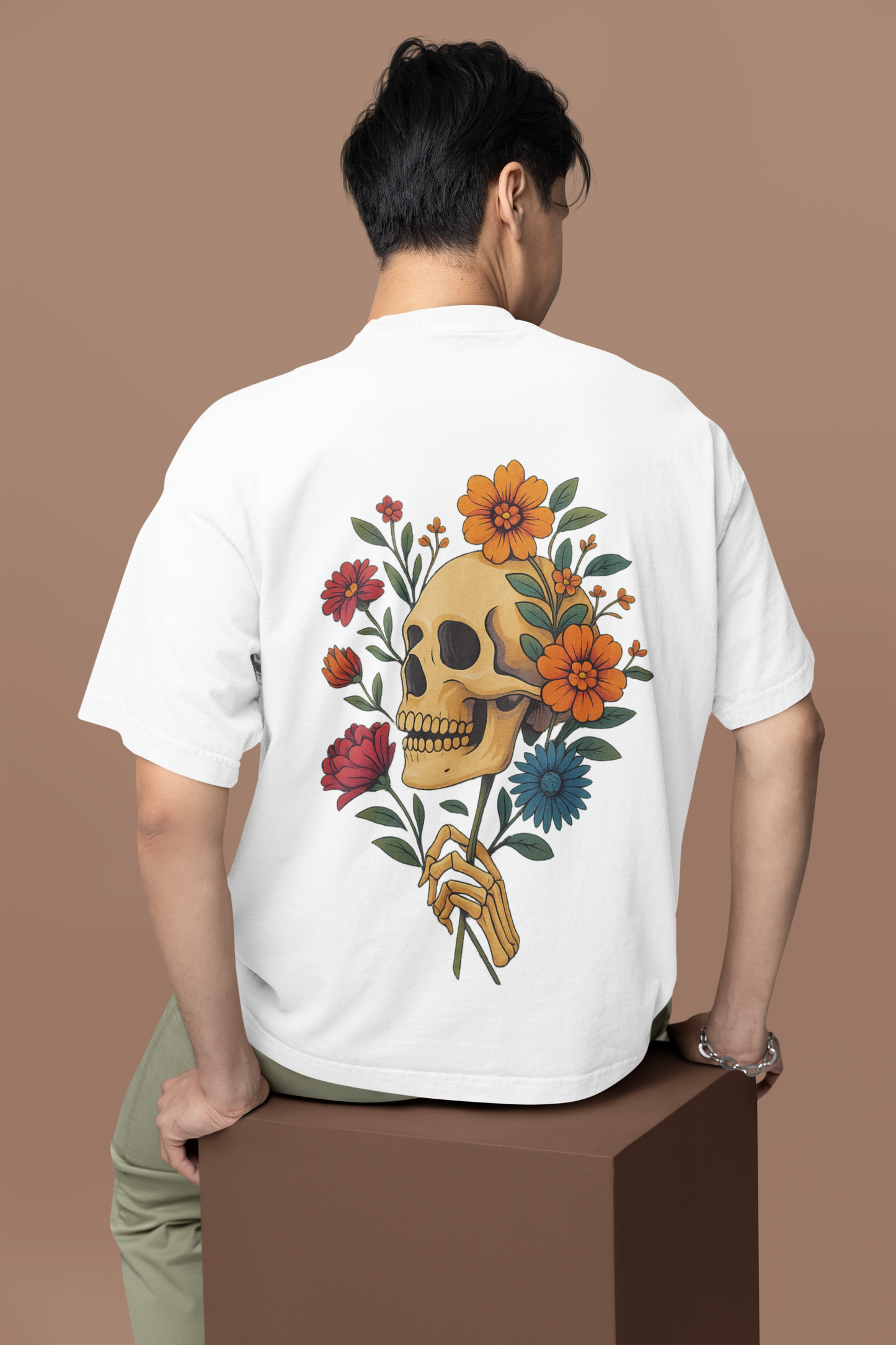 Skull Oversized T - Shirt - 100% Cotton Graphic Tee