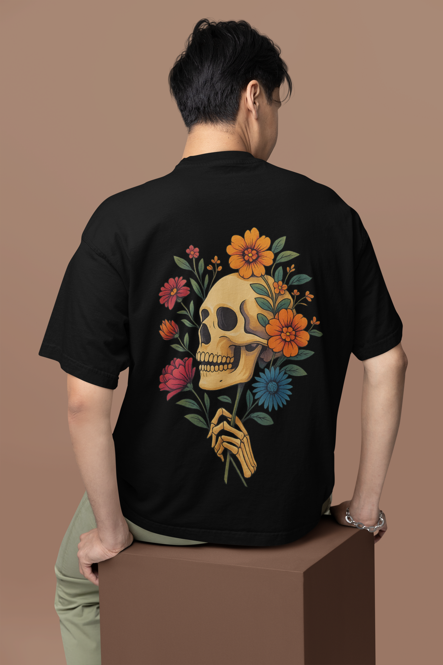 Skull Oversized T - Shirt - 100% Cotton Graphic Tee